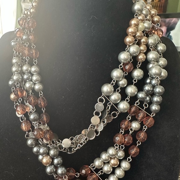 Chico's Multi-Layered Faux Pearl Necklace 36" Anniversary Gift - Picture 4 of 6